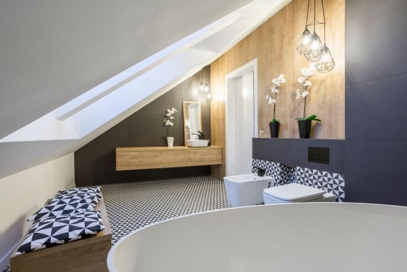 a newly renovated bathroom
